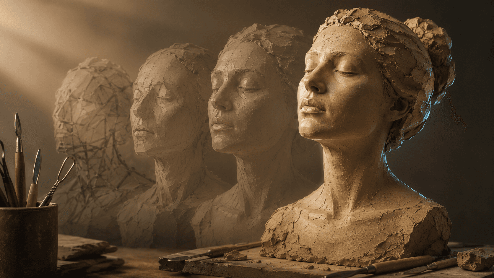 The evolution of a creative work preserved throughout the process